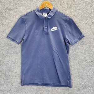 Nike T-Shirt Men's Small‎ Blue Polo Logo Golf